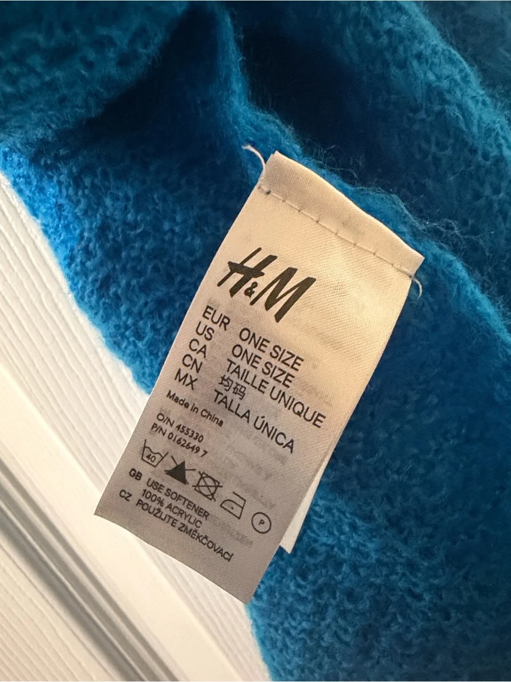 H&M Blue Oversized Scarf(One Size)